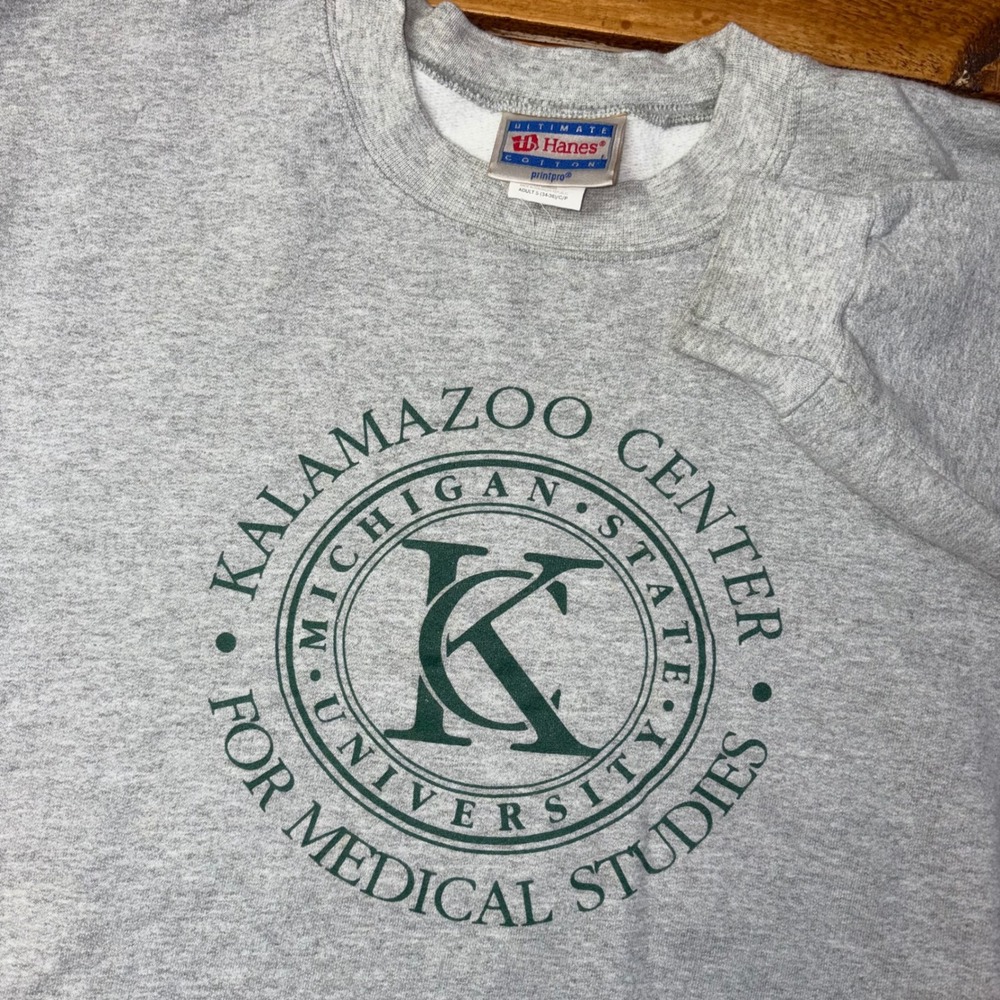 Vtg Michigan State University Kalamazoo Medical Center Hanes Sweatshirt Small